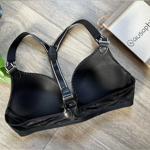 MARLIES DEKKERS Gloria Suspender Pinstripe Padded Push Up Halter Bra 34B NWOT! - Picture 11 of 14